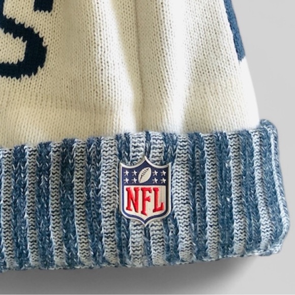 New England Patriots NFL Pom Pom Beanie Skull Cap Hat Embroidered NE Adults - Picture 7 of 13